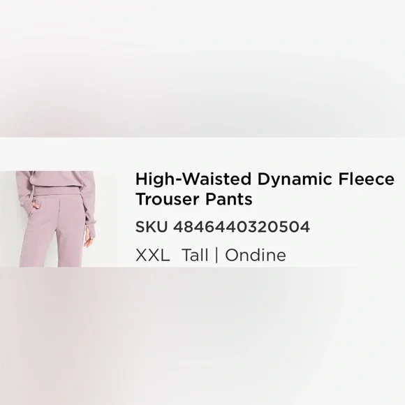 Women’s High Waisted Fleece Trouser Pant XXL TALL - Picture 10 of 10